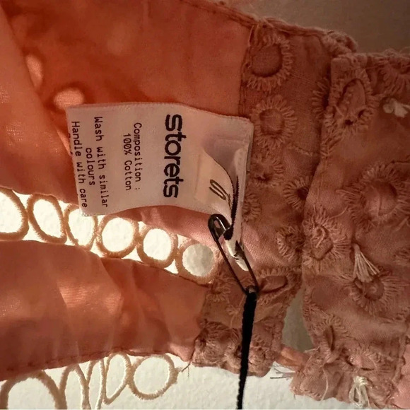 Storets Women's Pink Spaghetti Strap Carol Punched Bustler Top Size S NWT - Picture 6 of 8